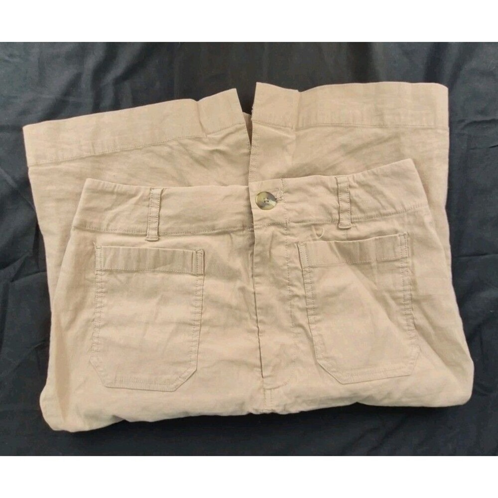 Maeve Anthropologie Collette Skirt Women's Medium Khaki Patch Pockets